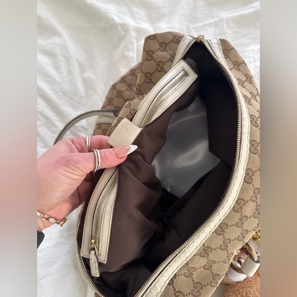 authentic vintage Gucci GG Canvas Bowler Shoulder Bag - Picture 7 of 12